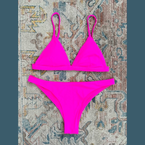 PacSun Swim Pacsun Neon Pink Triangle Bikini Poshmark